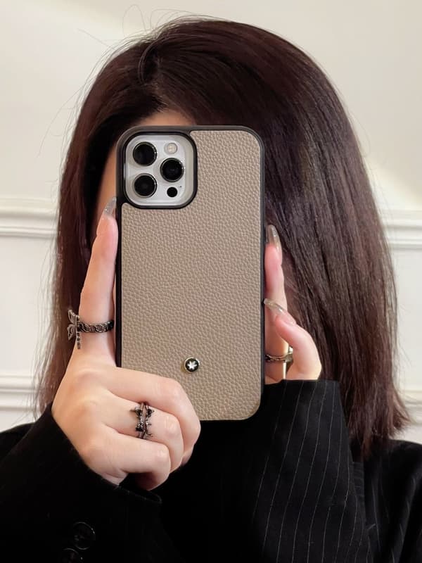 Etui til iPhone 14 Pro Max Lychee-mønster Vankhaki Lærtekstur Pebbled Full-Body
