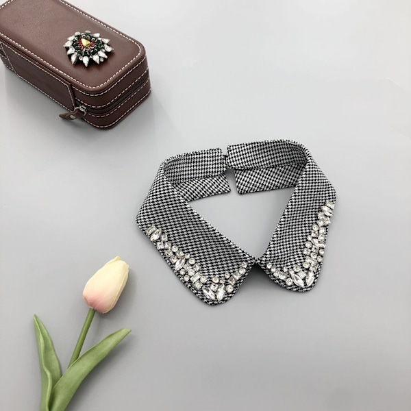 Naisten tekoviulus irrotettava puolipaita Korean-tyylinen sifonki All-M 7*42 Black ZM201604001