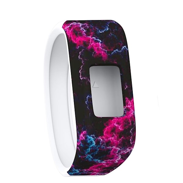 Röd Röd Gul Blixt Silikonarmband kompatibelt med Garmin Vivofit Jr, Large