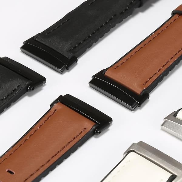 Brun Brun kompatibel med Fitbit Versa 3 Läder + Silikon Armband