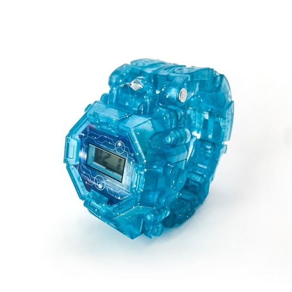 Ljusande deformation Robotklocka-elektronisk leksak blue