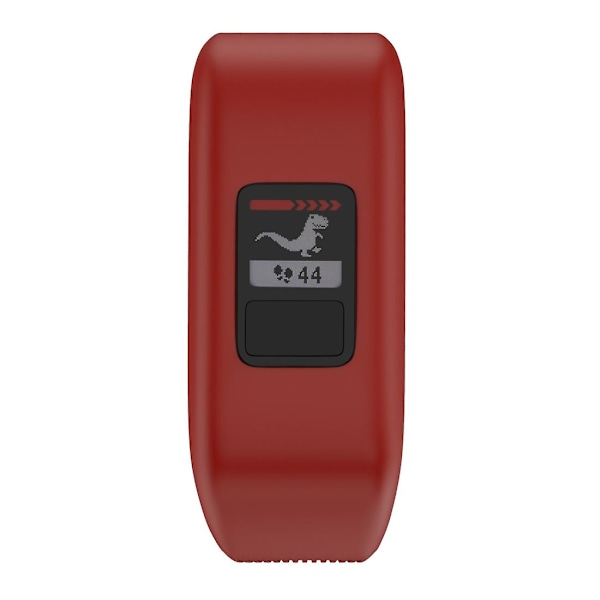 Rött silikonarmband kompatibelt med Garmin Vivofit Jr, Storlek: Small