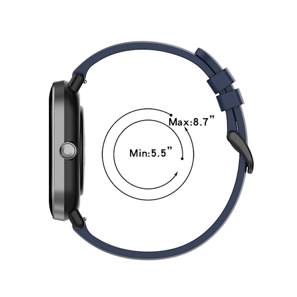 Svart Svart Mjukt Silikon Armbandsur Kompatibelt med Xiaomi Mi Watch Color 2
