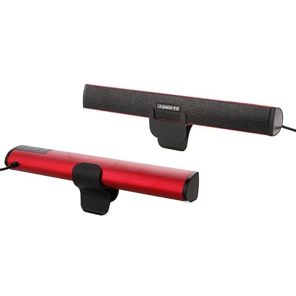 Bärbar bärbar dator/dator/dator Högtalare Subwoofer USB Sound Bar Stick Musikspelare red