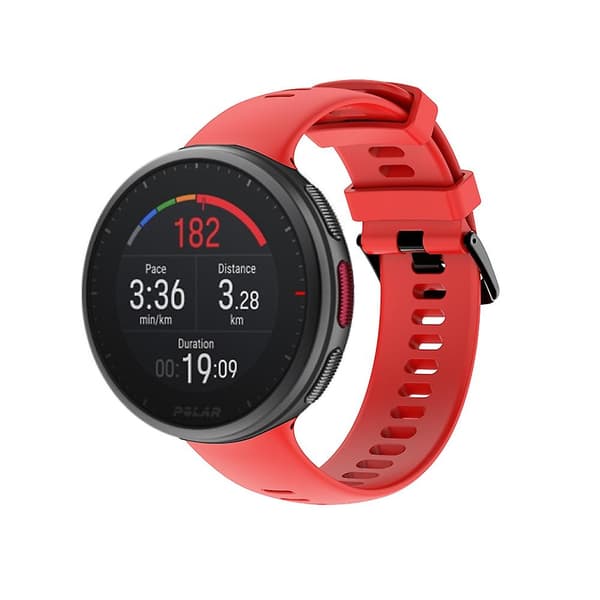 Rød silikone urrem kompatibel med Polar Vantage V2