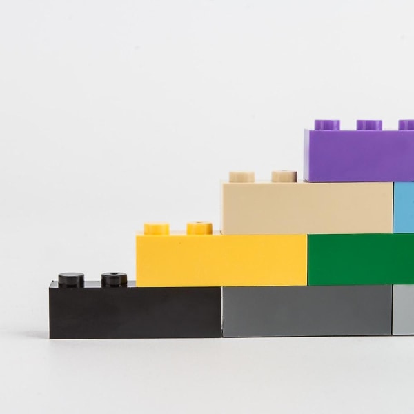 1x4 liten byggkloss Pixel- DIY Höga klossar för Legoss- Pedagogisk leksak Black