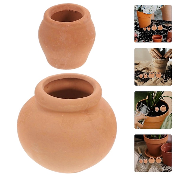 4 stk. Mini Terracotta Sukkulent Potte Miniature Plante Planteskole Potte Blomster Dyrkningsbeholdere