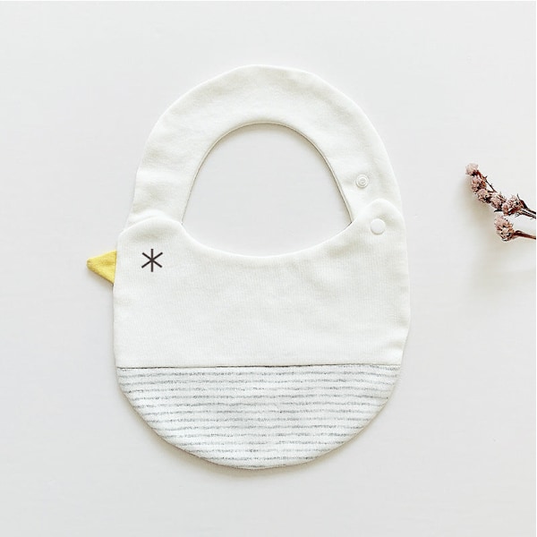 Dame falsk krage Avtakbar halv Bib Bomull Forkle Waterp Chicken gray strip