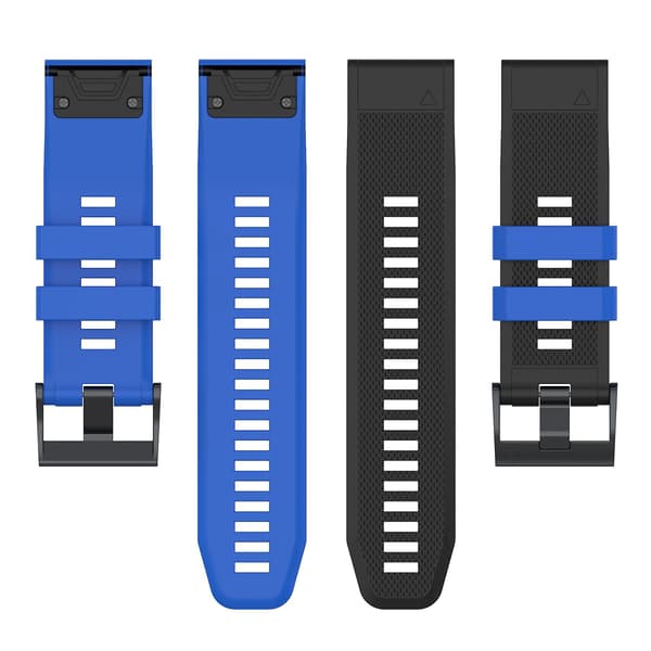 Sort Blå Sort Blå Silikone Urrem kompatibel med Garmin Fenix 7