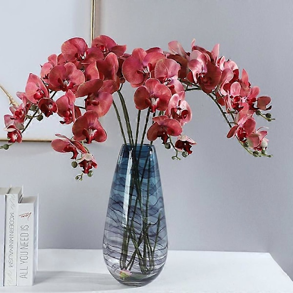 9-haarainen tekokukkainen Phalaenopsis monihaarainen käsityönä tehty keinotekoinen perhosorkidea kotiin F