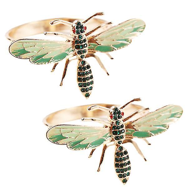 Nytt 12st Dragonfly Servettspänne Servettring Drip Diamond Spänne