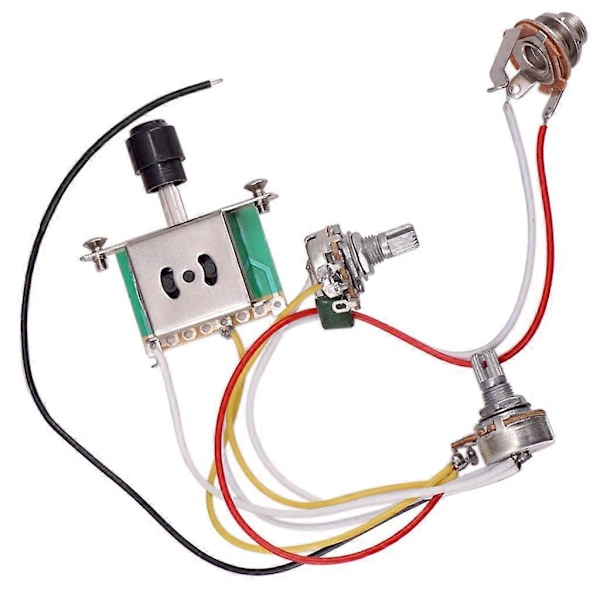 Kabelsats 1 Volym & 1 Ton Potentiometer Switch för Elgitarrer