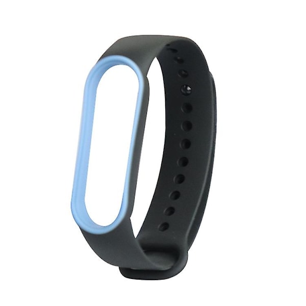 Sort Blå Sort Blå kompatibel med Xiaomi Mi Band 5 Tofarvet Tpe Urrem