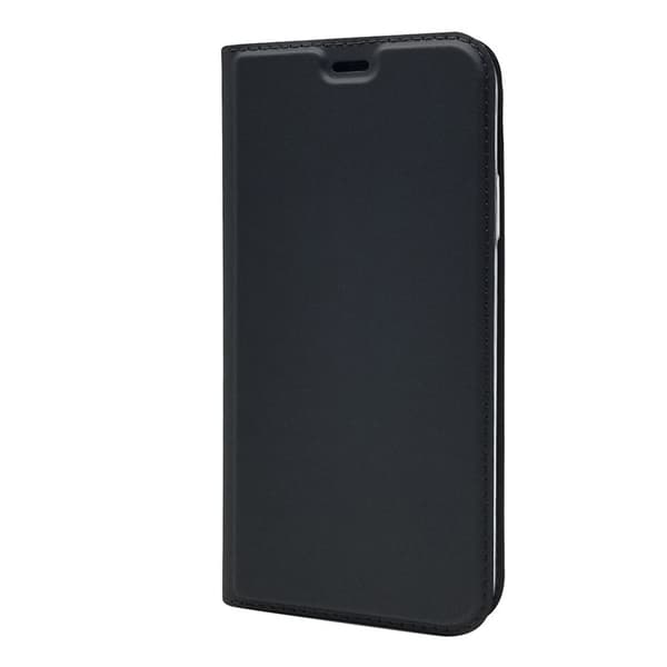 Etui til iPhone 15 Pro Sort-Voltage Læder Etui Almindelig Voltage-Lukning Flip Wallet med Kortholder