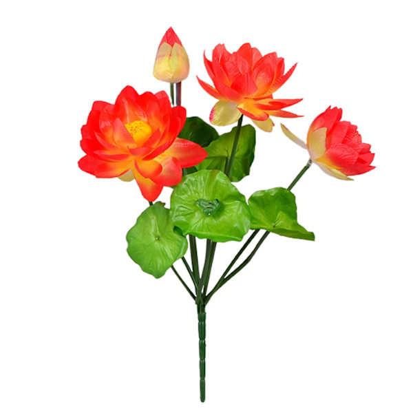 1 Buket Kunstige Blomster Realistisk Nem Vedligeholdelse 9 Hoveder Smuk Kunstig Åkandebuket Dark orange