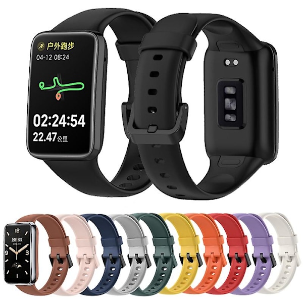 Vaaleanharmaa TPU-kellonranneke, yhteensopiva Xiaomi Mi Band 7 Pron kanssa
