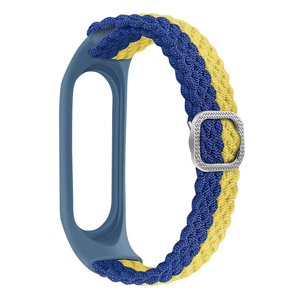 Blå Gul Blå Gul Flettet Klokkereim kompatibel med Xiaomi Mi Band 4 / 3