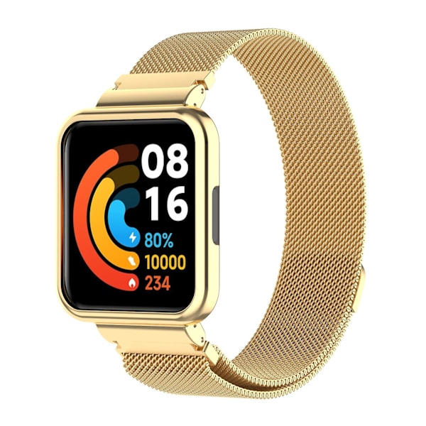Guld Guld Metallarmband med Klockram kompatibel med Xiaomi Redmi Watch 2 Lite kompatibel med Xiaomi Redmi Watch 2 Lite