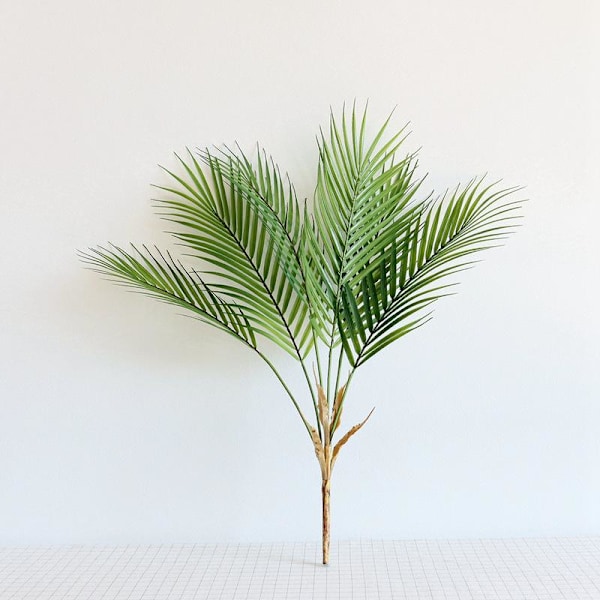 1 stk. Kunstigt palmebladstræ, ægte berøringsplastplanter, bolighavedekorationer, tropisk grøn plante Matches the image L