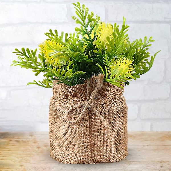 Kunstige planter Bonsai Ornamentale Ingen visnende Livlige falske blomster Bordpottepynt til hjemmet