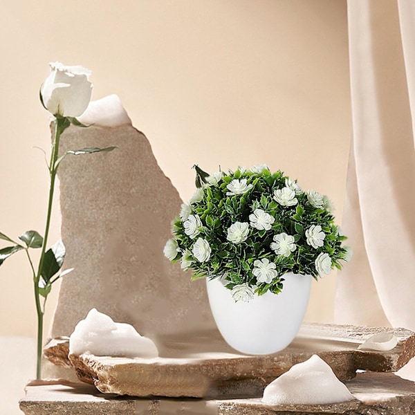 Konstgjord Bonsai, bleknar aldrig, inget behov av vattning, 31 blommor, konstgjord krukväxt, heminredning