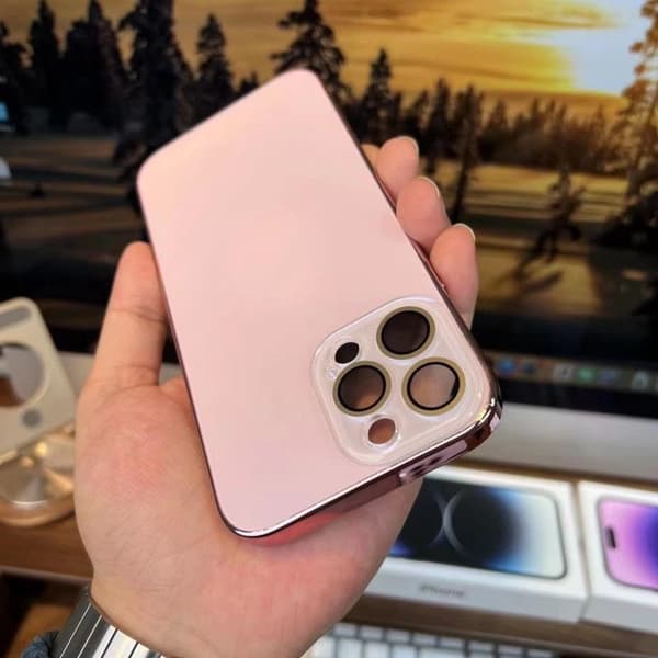 Kotelo iPhone 13 E Frosted Lens Detail Pink