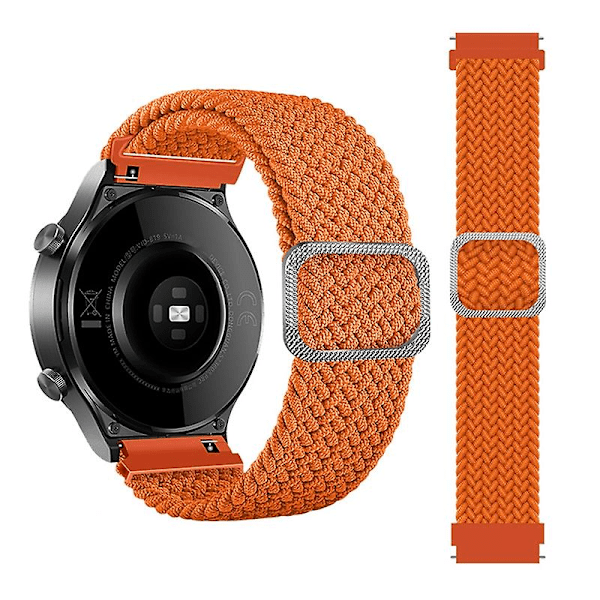Oranssi Oranssi yhteensopiva Samsung Galaxy Watch Active2 40mm nailonrannekkeen kanssa