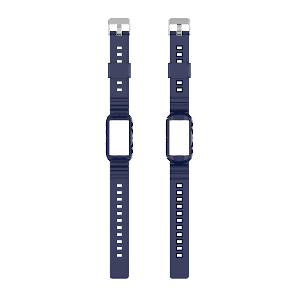 Marineblå Marineblå Silikone One Body Armor Urrem kompatibel med Fitbit Charge 4 Se kompatibel med Fitbit Charge 4 Se