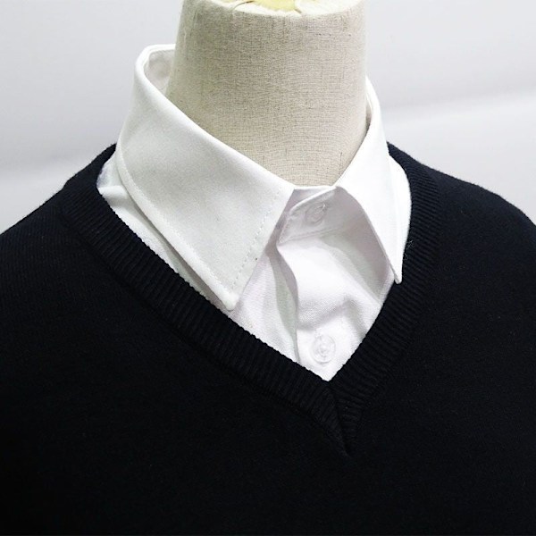 Dame falsk krave Fritid Professionel V Brev Dekoration White collar 40 size 175/92A