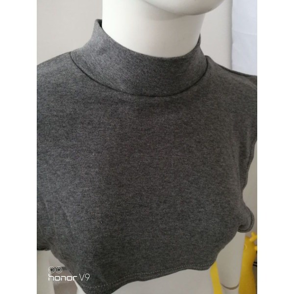 Dame falsk krave Aftagelig halv Universal med sweater Ant Dark gray