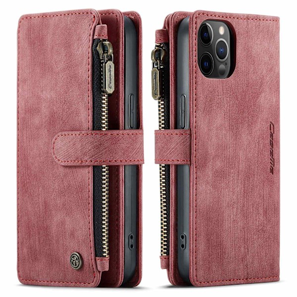 Kotelo iPhone 15 Plus6.7 punainen lompakko korttipidikkeellä Retro Flip -lompakko korttipidikkeellä
