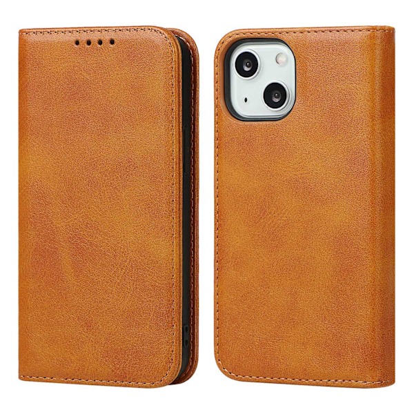 iPhone 14 Kotelo Khaki Vasikannahka Flip