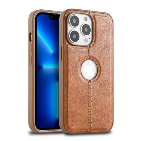 Fodral för iPhone 13 Pro Max Ljusbrunt Två i ett affärsläder