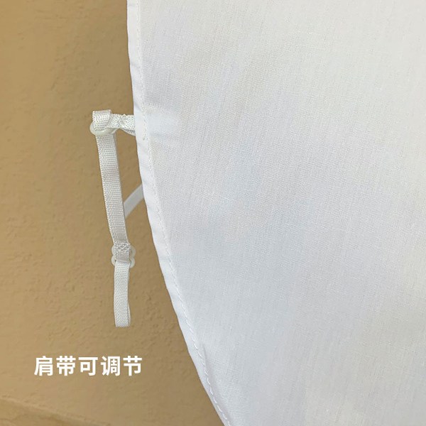 Dame falsk krage Avtakbar halv Ren Bomull Ensfarget Sh Light Plate round neck White