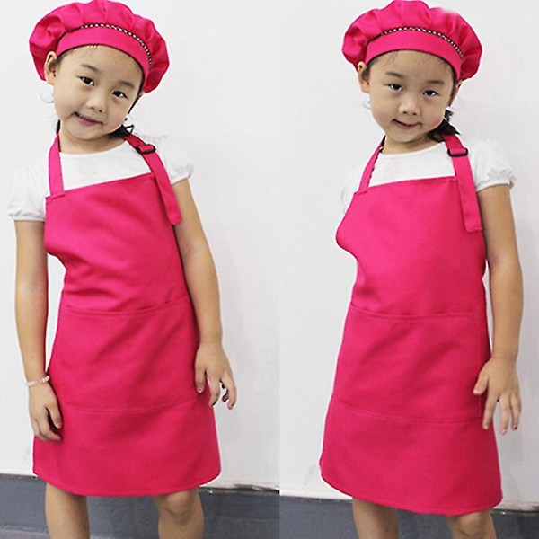 Nytt Sijiali Kid Barn Kök Matlagning Bakning Måla Konst Håll rent Pocket Haklapp Förkläde Green