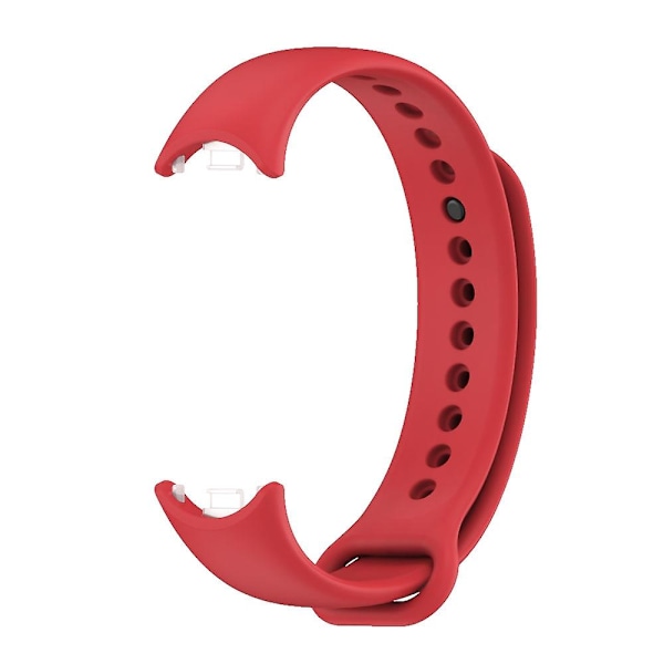 Rød Rød Mijobs Silikonrem i ensfarget design, kompatibel med Xiaomi Mi Band 8