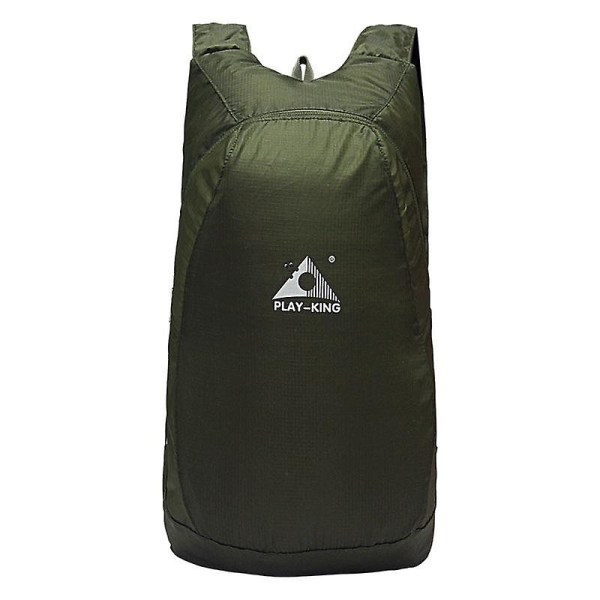 Lätt packbar ryggsäck Vikbar H y Travel Daypack-väska Army Green