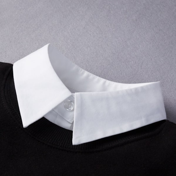 Naisten tekoviulus irrotettava neulepaita All-Match Point White square-cut collar