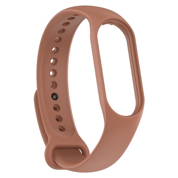 Ruskea silikoninen ranneke yhteensopiva Xiaomi Mi Band 7:n kanssa, yhteensopiva Xiaomi Mi Band 7 / 7nfc / 6 / 6 Nfc / 5 / 5 Nfc / Amazfit Band 5:n kanssa