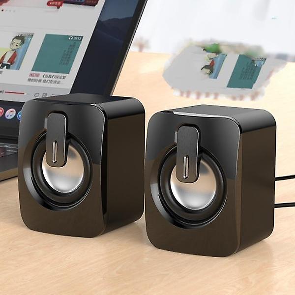 Mini Dator-högtalare USB 3d-stere-ljud Surround-högtalare White Speaker