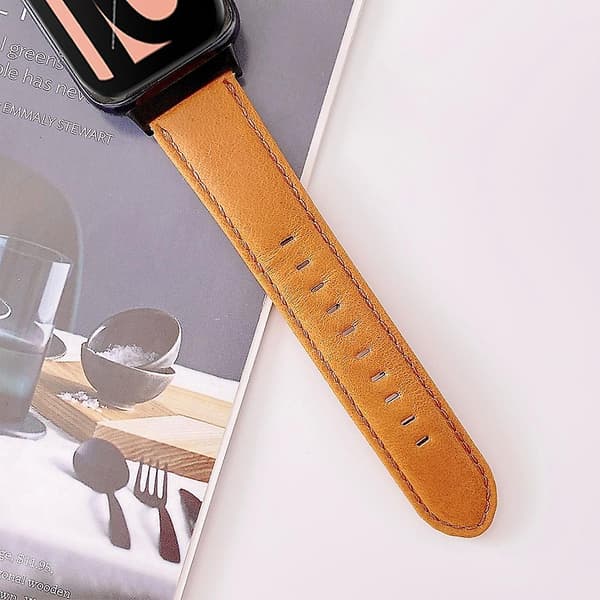 Brun Brun kompatibel med Oppo Watch 41mm Plain Weave Urrem