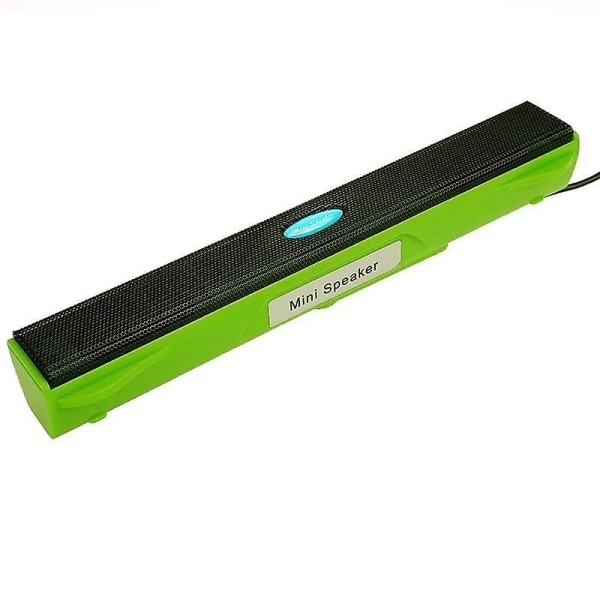 Bärbar bärbar dator/dator/dator Högtalare Förstärkare Högtalare USB Soundbar Stick Green