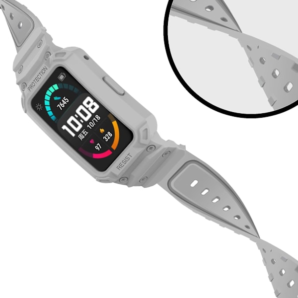 Lysegrå Lysegrå TPU Urrem kompatibel med Huawei Watch Fit / Honor Watch Es