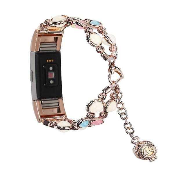 Agat Lysende Perle Urrem kompatibel med Fitbit Charge 5 kompatibel med Fitbit Charge 5