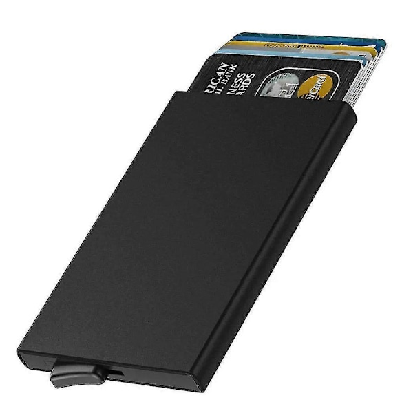 Plånböcker Korthållare med RFID-säkert Skydd Aluminiumfack P2025031402789 Gold Blue