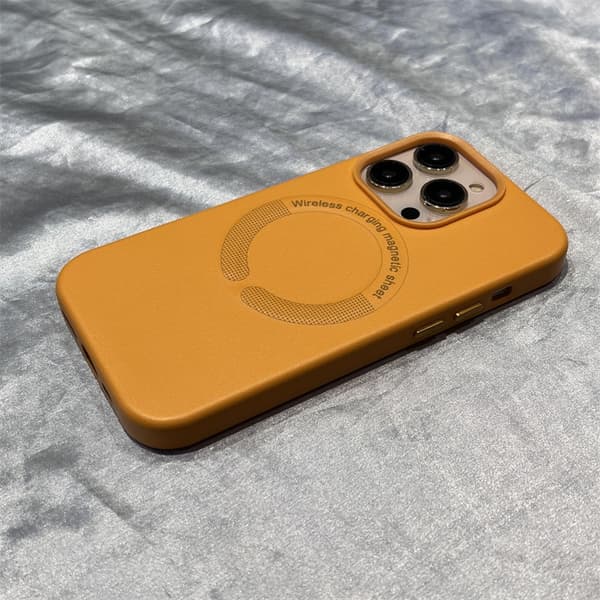 Etui til iPhone 15 Plus California Poppy Magnetisk lær stort hull