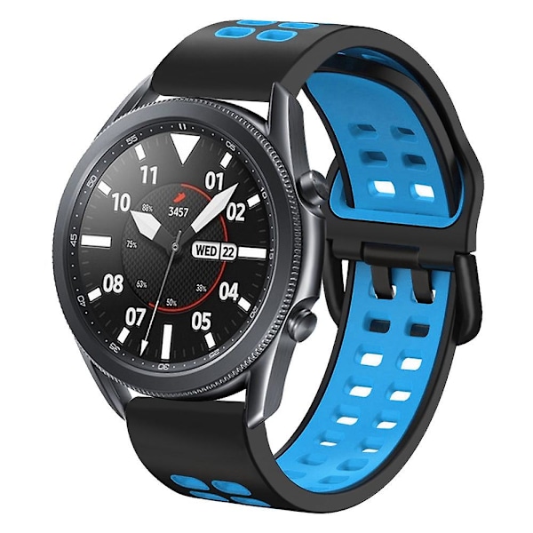 Svart Himmelsblå Svart Himmelsblå Silikonarmband kompatibelt med Huawei Watch Gt Runner