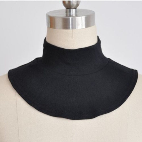Lös krage för kvinnor Unisex All-Match Baskläder Krage Deta Black-L-2XL