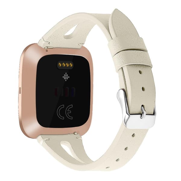 Kremhvit Kremhvit kompatibel med Fitbit Versa 2 Reim kompatibel med Fitbit Versa 2