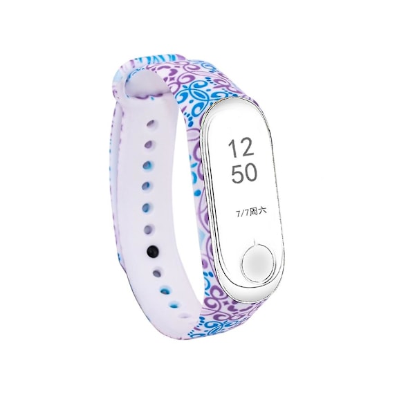 Style7 Style7 Silikone Maleri Håndledsrem kompatibel med Xiaomi Mi Band 3 & 4